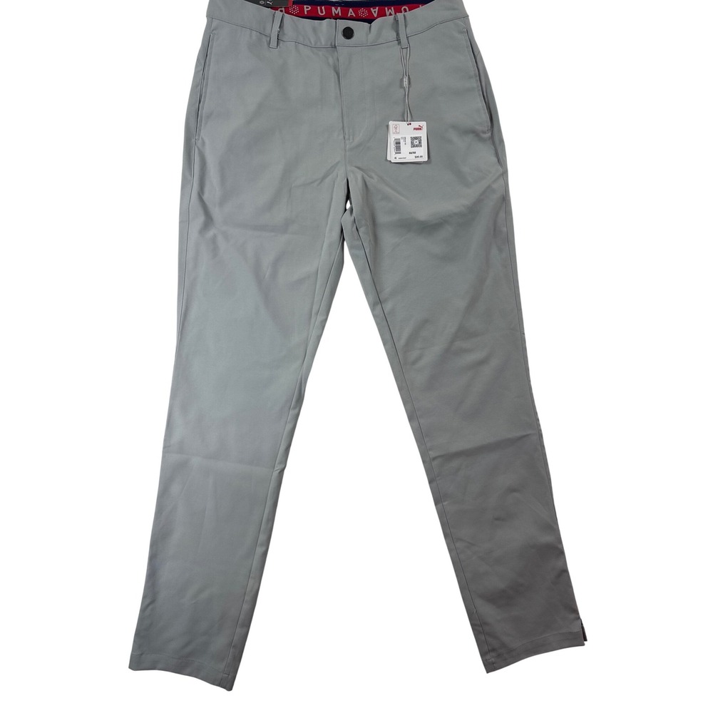 Puma Golf Mens Performance Fit Pants Grey Straight Leg 32x32 NWT
